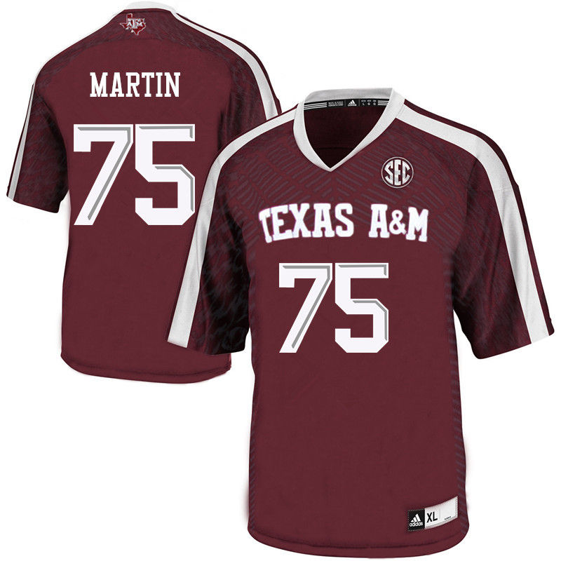 Men #75 Koda Martin Texas A&M Aggies College Football Jerseys-Maroon
